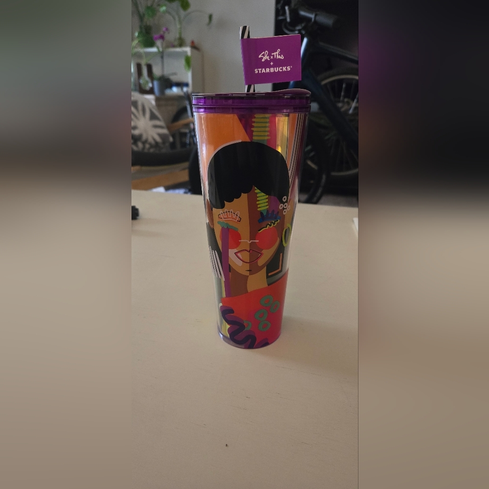 NWT 🌈 Starbucks Spring 2024 Artist Collaboration She x This Cold  Tumbler 24oz
